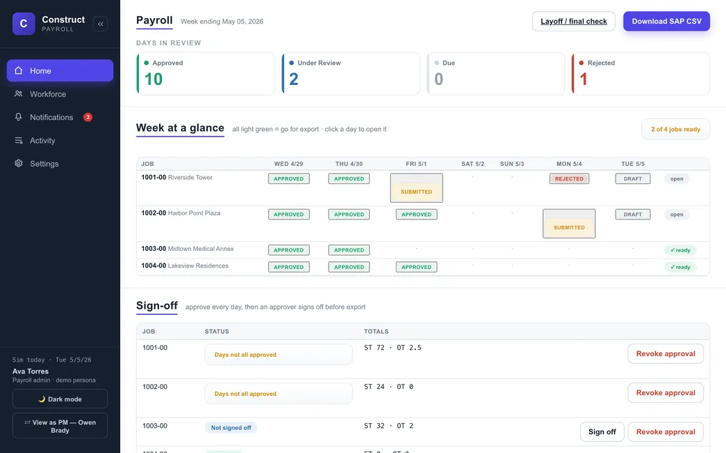 Jobber demo preview